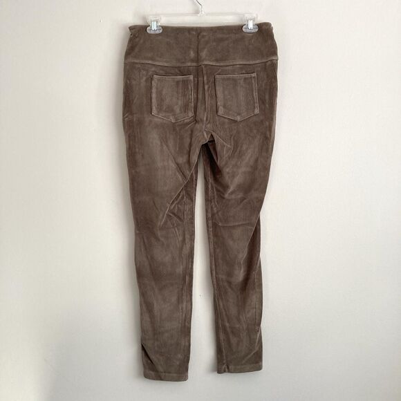 Suave Leggings Womens Large Brown Knit Corduroy Stretch Tummy Control Pants - Picture 4 of 7